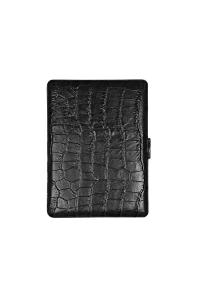 Pearl Japan Cosmos Deri Uzun Sigara Tabakası Croco Siyah 9lu