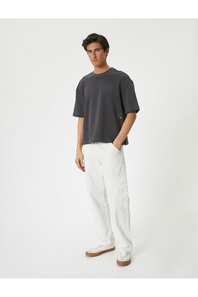 Koton Μπλουζάκι με κοντό μανίκι Oversize - Τυπωμένο