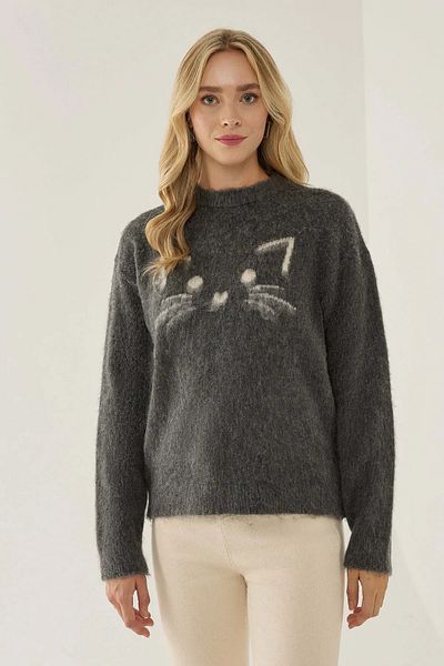 Hiccup Pulover din tricot cu model Kitten