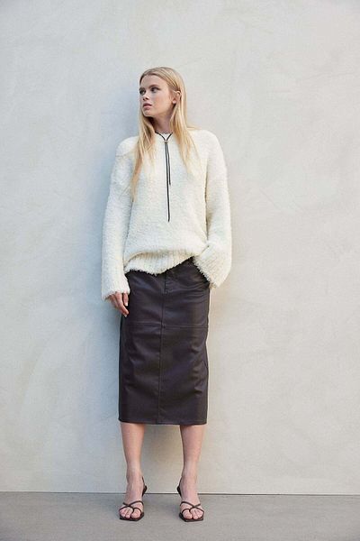 H&M Knit Sweater with Feather