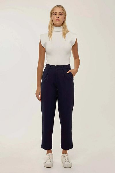 Hiccup Pantaloni cu picior tub plisat cu talie înaltă