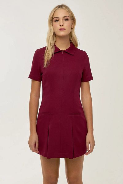 Hiccup Rochie mini plisată cu gât polo