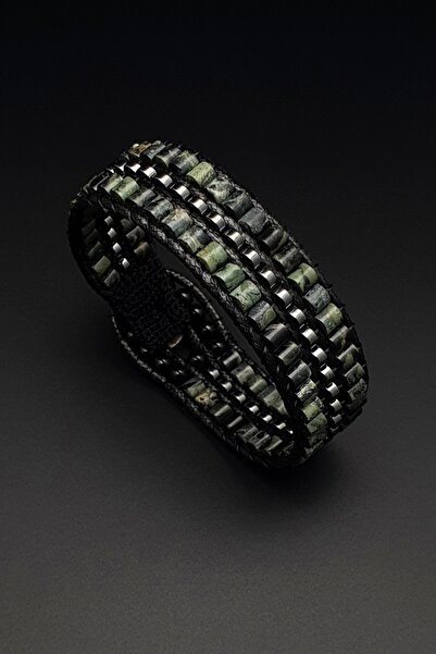 Seven Art Jewelry سوار من الحجر الطبيعي، سوار من حجر جاسبر كامبانبا وحجر الهي...