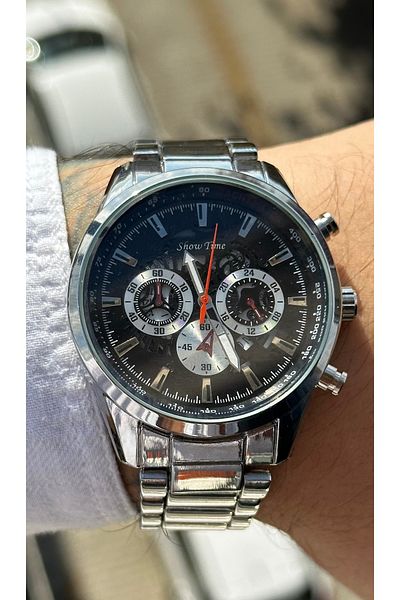 Show Time Stainless Steel Men's Wrist Watch