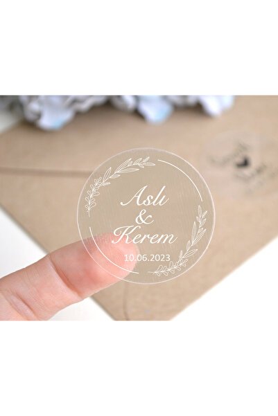 Matbaagraf Kişiye Özel Kına-nişan-söz-nikah-düğün Etiketi-özel Kesim Beyaz Şe...