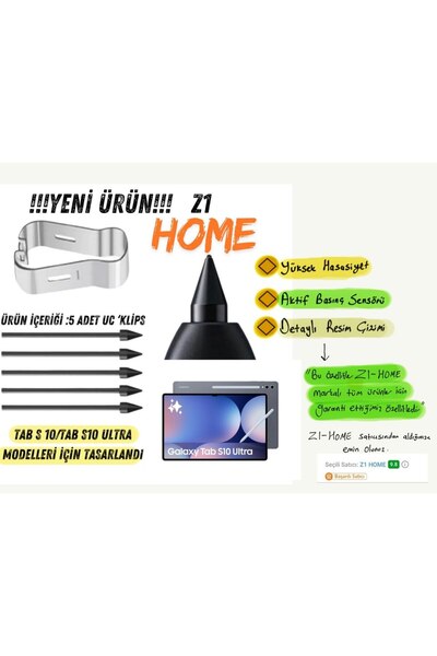Z1 Home . S Pen Kalem Ucu Tab S10 Ultra/s10+ Tablet Kalem Ucu (5 ADET)