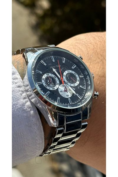 Show Time Stainless Steel Men's Wrist Watch