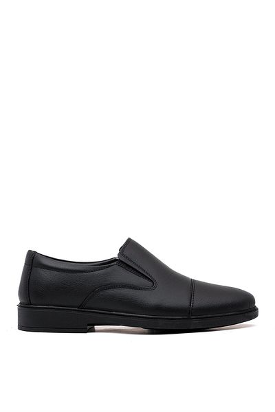 Ayakkabı Fuarı Elit Slgld458 - Men's Black Genuine Leather Casual Shoes