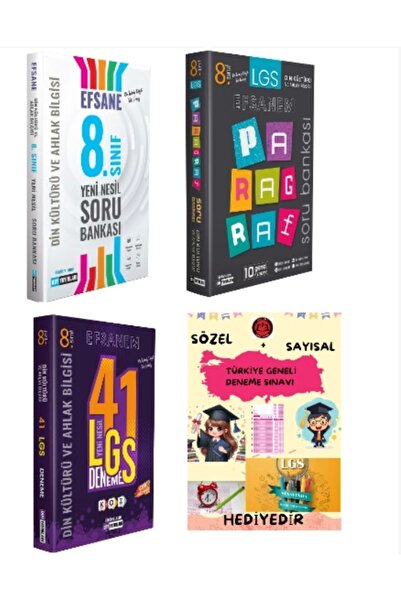 Ddy Yayınları DDY YAYINLARI 8.Sınıf Din Kültürü ve Ahlak Bilgisi Efsane Soru ...