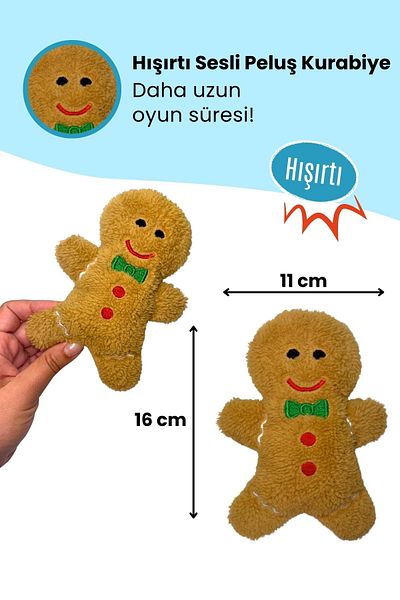 Miyav Set of 3 Cat Toys: Rustling Cookies, Pompom Slippers and Rattles Candy Cane
