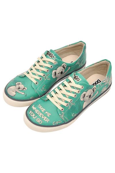 Dogo Pantofi de damă din piele vegană verzi - Design Koala Hug