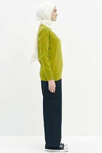 Tuğba Beli Lastikli Cepli Pantolon - Lacivert