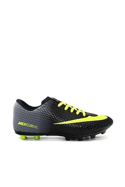 Walked 401 Black Yellow Boys' Astroturf Football Shoes