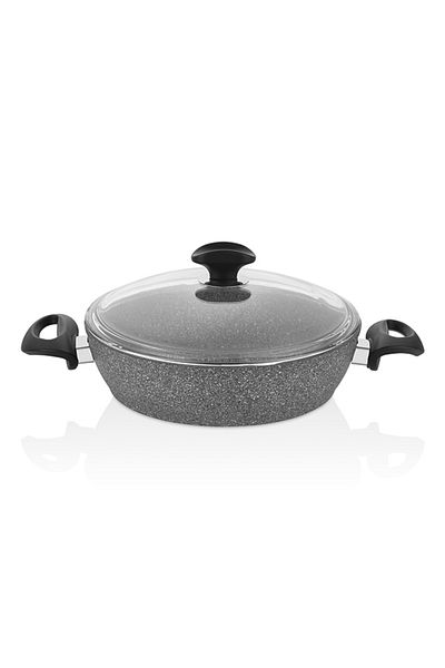 FALEZ Cost 26 cm Granite Flat Gray Pot
