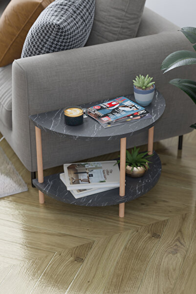 EGEMODÜLER Ahşap Sehpa Koltuk Sehpası Yan Sehpa Servis Sehpası Çok Amaçlı Kom...