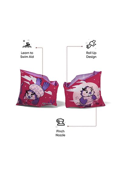 SPEEDO Unisex Children's Character Printed Armbands, Pink/Purple, 2-6 Years