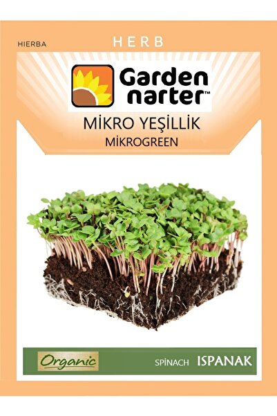 GARDEN NARTER Mikro Yeşillikler Için Microgreen Organik Ispanak Tohumu Mikro ...