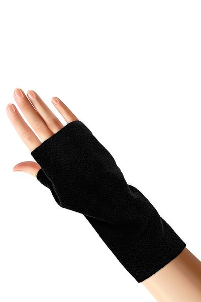 Cottonland Unisex Wristless Fleece Γάντια Μαύρα