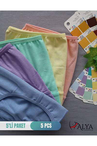 ALYA UNDERWEAR Fete - Garson Bumbac Chiloți Colorați 5 Pachet.