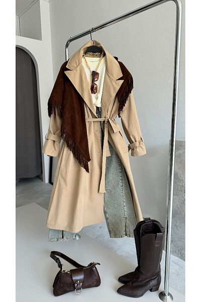 Cream&Rouge Trench căptușit