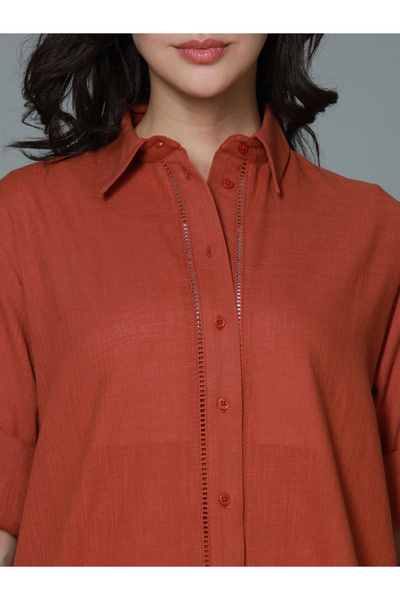 High Star By Styli Classic Oversized Spread Collar Casual Shirt