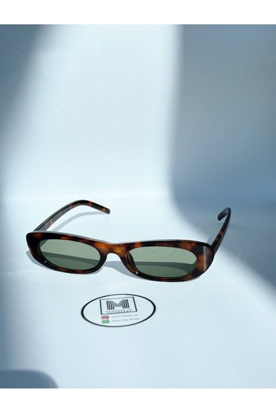 MOONMEE Yesel Güneş Gözlük - Unisex Güneş Gözlüğü Leopar / Yeşil UV400 Korumalı
