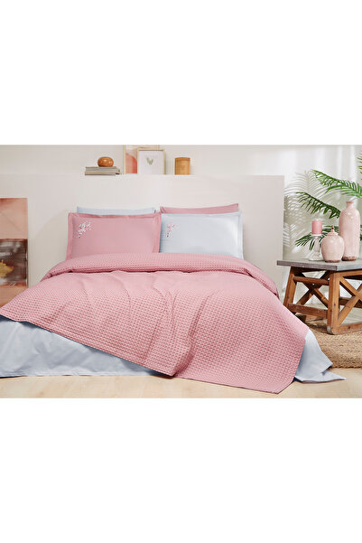 Özdilek Waffle Single Embroidered Pique Set