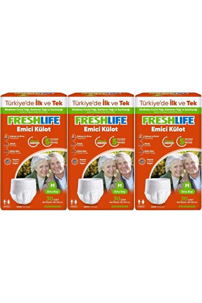 Freshlife Emici Külot Hasta Bezi Medium - Orta - M 90 Adet (3PK*30)