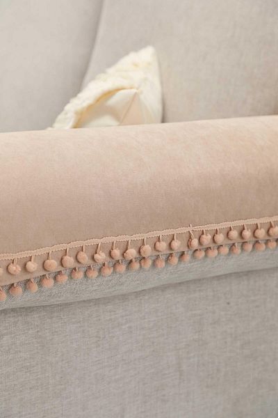 Aisha's Design 65X55 cm 2-Piece Armrest Set with Pompom - Kc-6