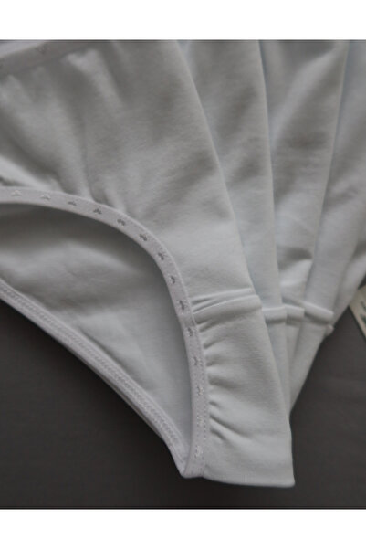 ALYA UNDERWEAR Chiloți slip din țesătură din bumbac țesut cu inimă pentru fete, pachet de 5 (5 bucăți alb)