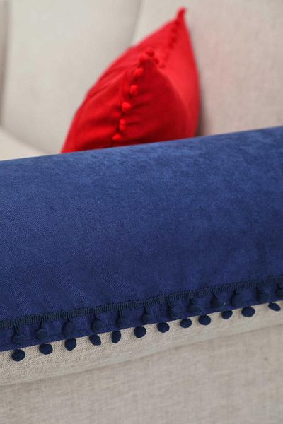 Aisha's Design 65X55 cm 2-Piece Armrest Set with Pompom - Kc-6