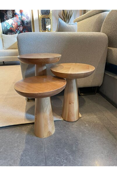 NOWWA HOME Ahşap Mantar Sehpa Zigon