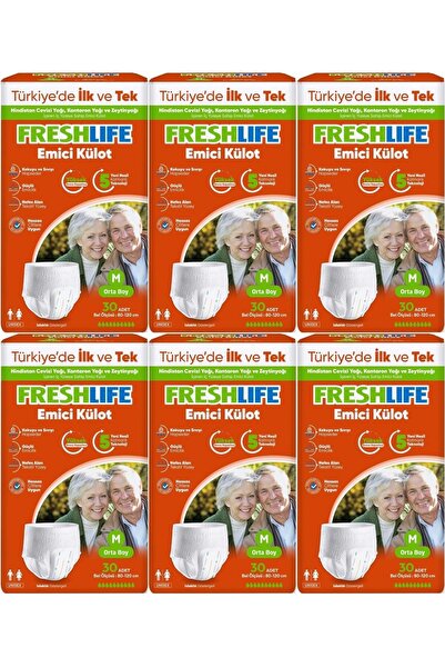 Freshlife Emici Külot Hasta Bezi Medium - Orta - M 180 Adet (6PK*30)