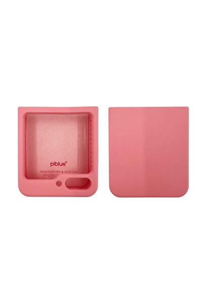 Nettech Samsung Galaxy Z Flip 5 Uyumlu Nano Silikon Arka Koruma Kılıf - Pembe