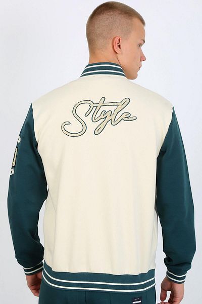 Escetic Ανδρικό φούτερ Oversize Hoodie - Ecru 3 Thread College Sweati TK0070