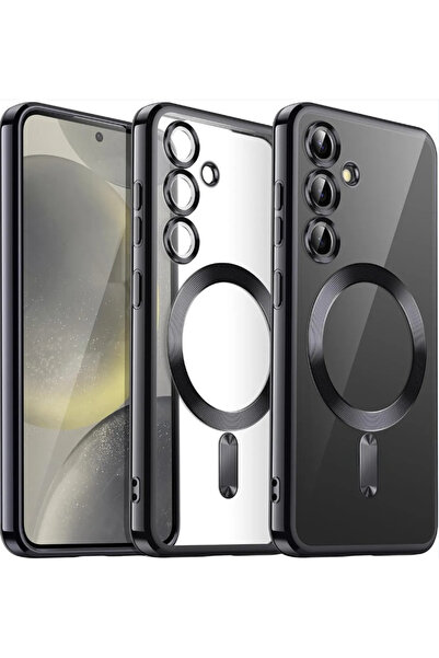 Fibaks Samsung Galaxy S23 FE Kılıf Magsafe Wireless Şarj Destekli Parlak Renkli Lens Korumalı Kapak