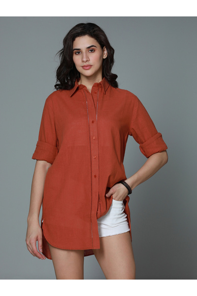High Star By Styli Classic Oversized Spread Collar Casual Shirt