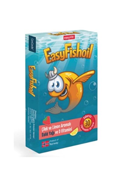 Easy Fishoil Easyfishoil Children's Strawberry and Lemon Flavored 30 Chewable...