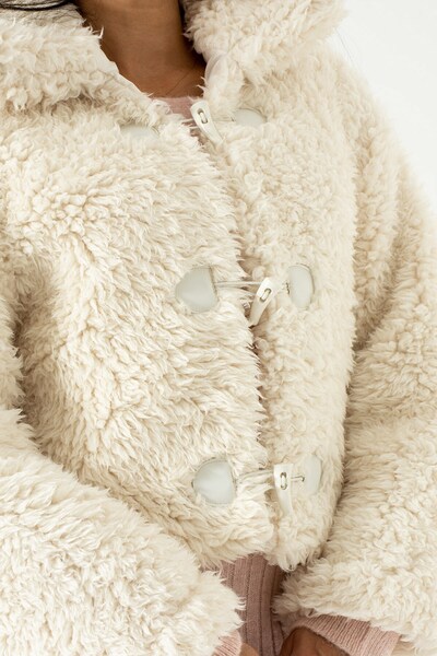 Seniorah White Ivory Sheep Jacket