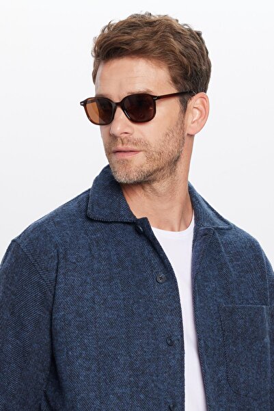 Tudors Зручна чоловіча сорочка - лісорубний комір, одна кишеня, синя з армурою, зимова