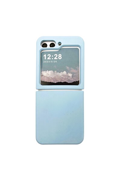 Nettech Samsung Galaxy Z Flip 5 Uyumlu Nano Silikon Arka Koruma Kılıf - Turkuaz