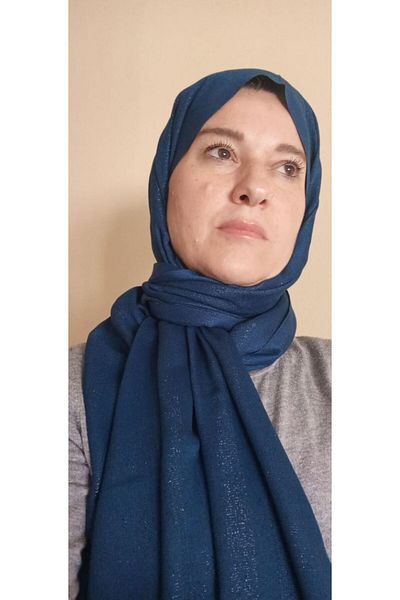 İskeçe Exclusive Self Luminous Blue Scarf in Custom Box