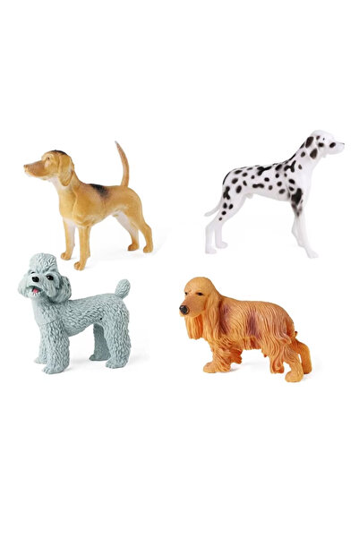 Toyaş 4 Parça Köpekler Figür Oyun Seti Poodle Cocker Dalmaçyalı Labrador