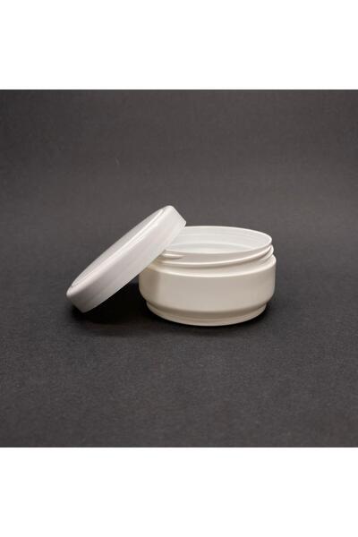 labshop41 50 ml Boş Beyaz Krem Kutusu , Beyaz  Plastik Krem Kavanozu x 6 Adet