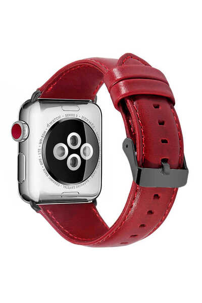 noktaks Apple Watch 40mm Compatible - Cord Luxury Leather Leather Cord - No9 - T13594
