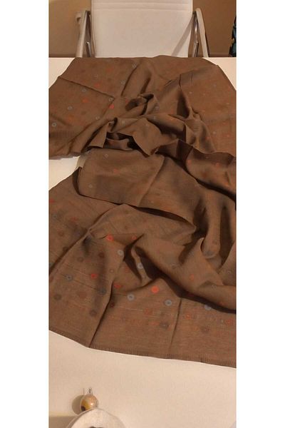 İskeçe Exclusive Self Patterned Nefti Green Scarf in Special Box