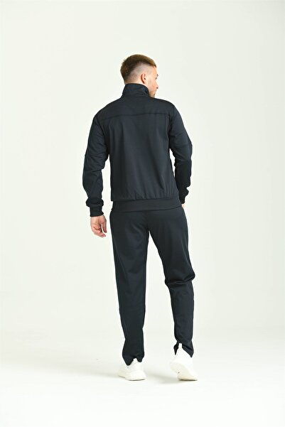 Cramp Spor Gögüste Paraşüt Detayı Lacivert Dalgıç Erkek Eşofman Takımı