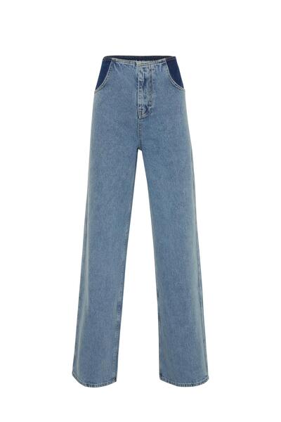 Beauty Omelette Mavi Kemersiz Full Length Jean