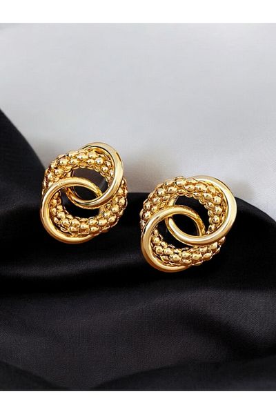 KANİNCHEN Geometric Earrings Oval Earrings Stylish Design Circle Earrings