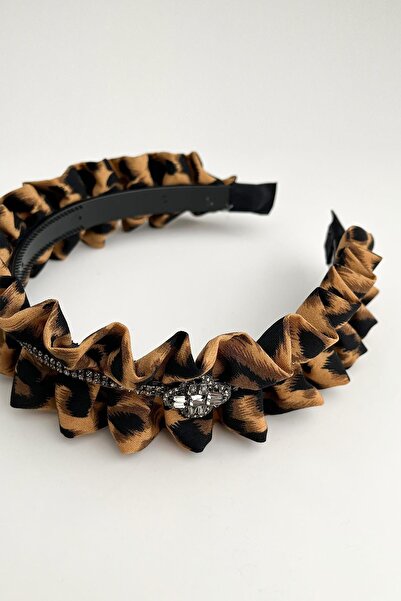 Modex Λεοπάρδαλη κορώνα με λεπτομέρεια από τριφύλλι και πέτρα